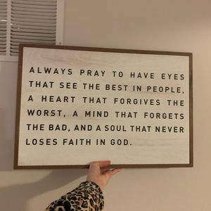Always Pray Wall Sign